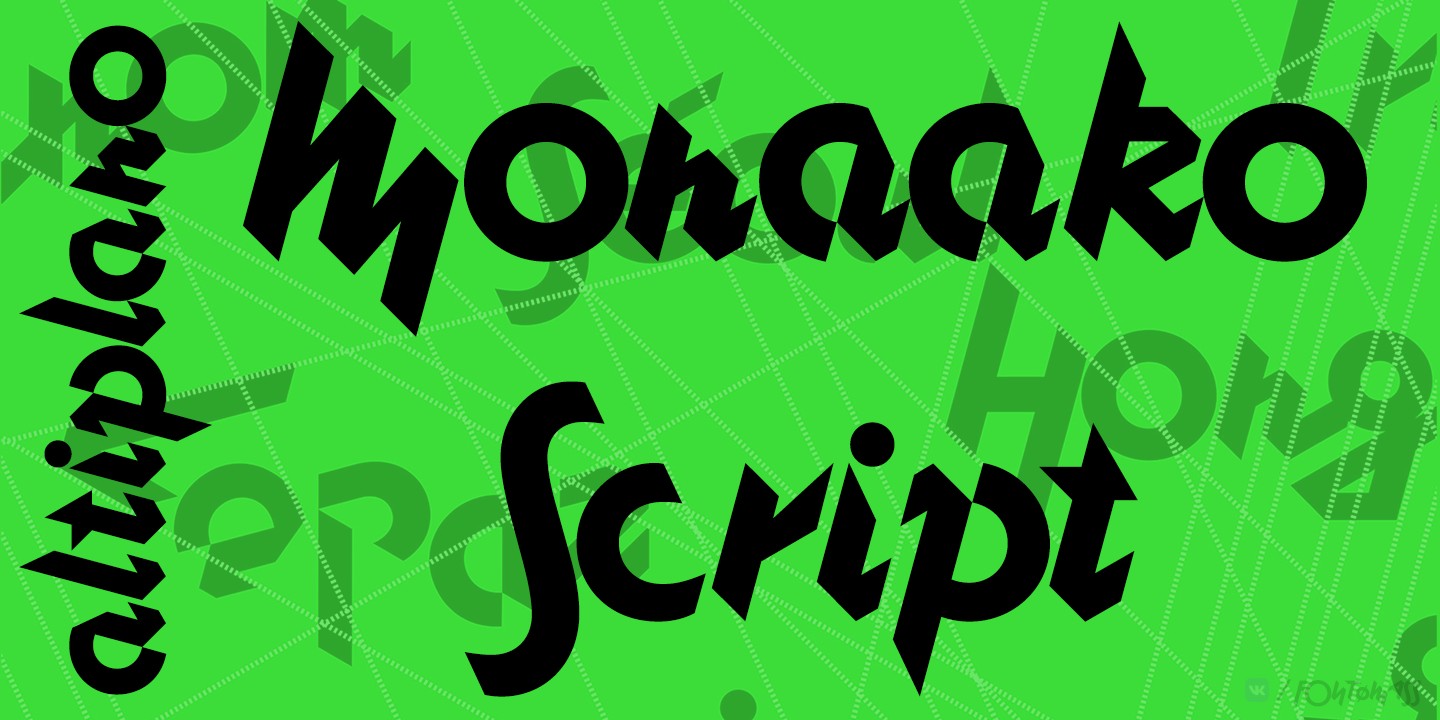 Przykład czcionki Monaako Script